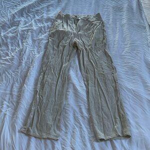 Princess Polly semi sheer short oatmeal pants